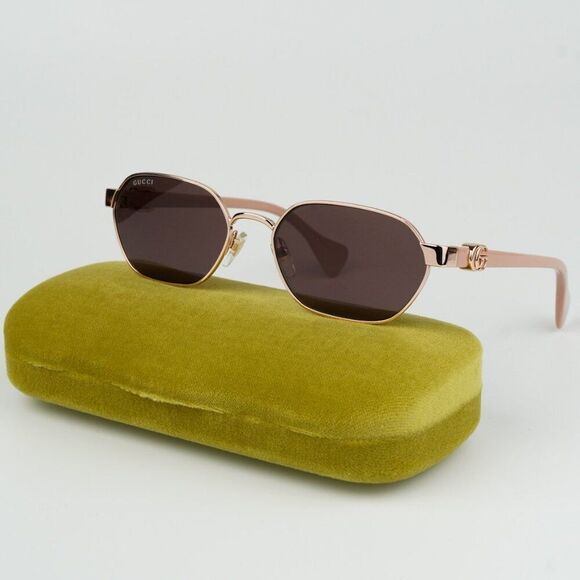 NEW Gucci GG1593S 003 Gold Pink Violet Geometric Unisex Sunglasses GG 1593S main image 8